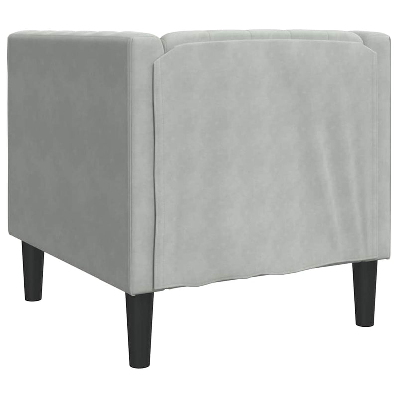 vidaXL Chesterfield Kanapé Szék Világosszürke 71 x 74.5 x 70.5 cm