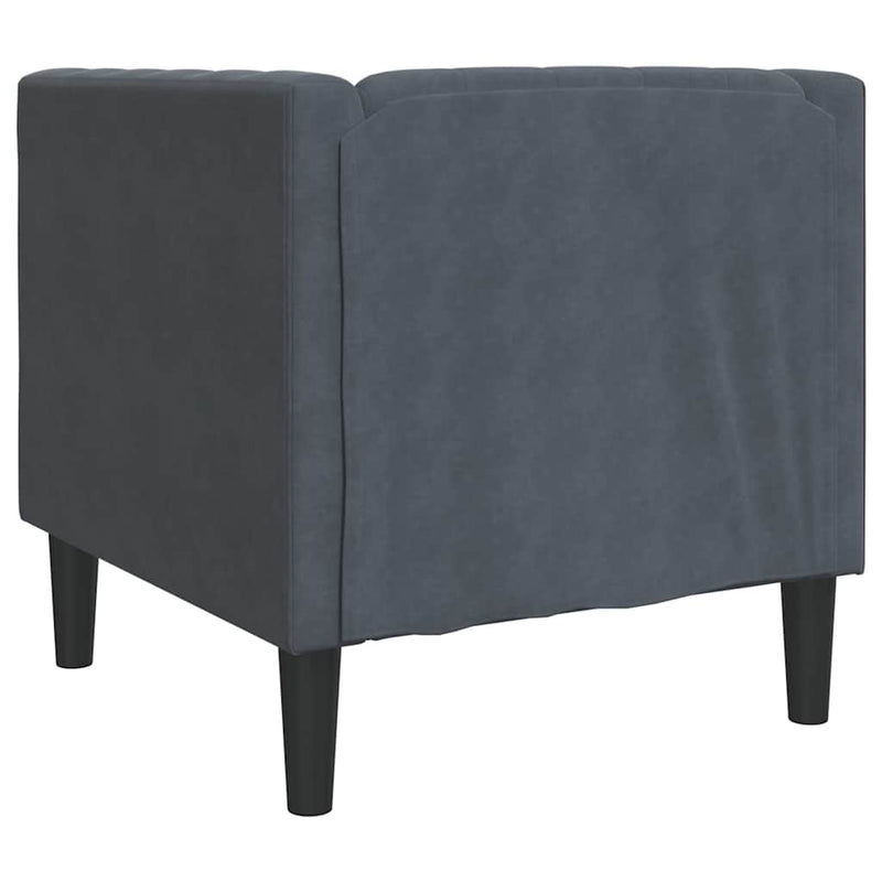 vidaXL Chesterfield Kanapé Szék Egyéb Sötétszürke 71 x 74.5 x 70.5 cm