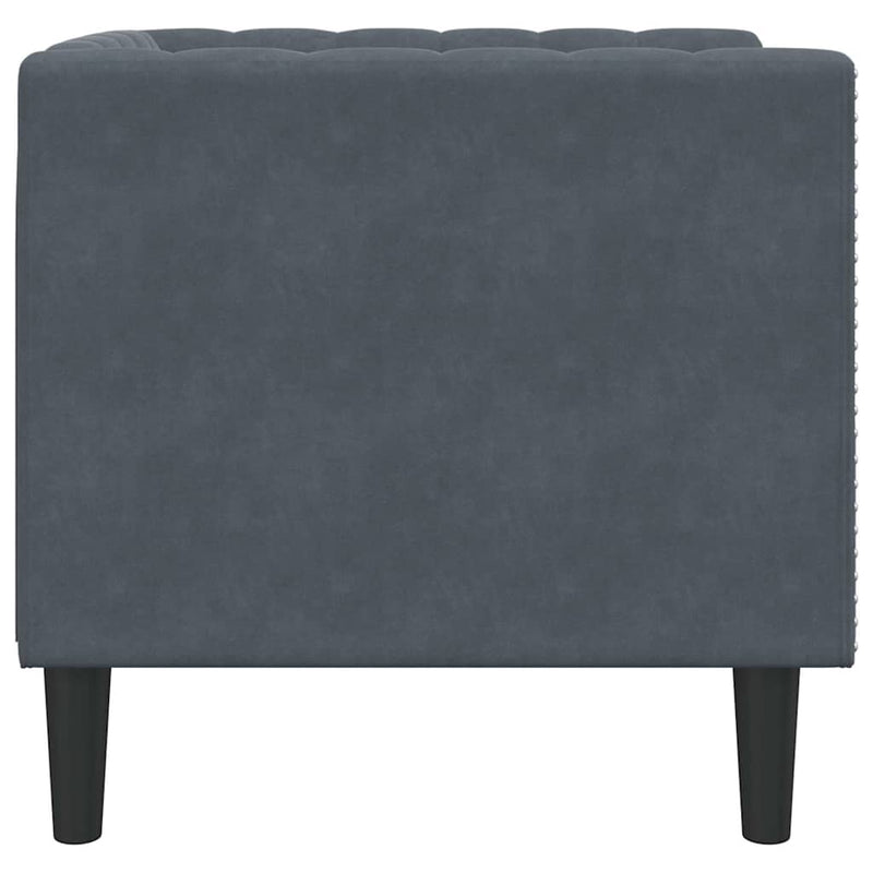 vidaXL Chesterfield Kanapé Szék Egyéb Sötétszürke 71 x 74.5 x 70.5 cm