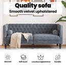 vidaXL Kanapé Sötétszürke 174 x 74,5 x 70,5 cm Bársony