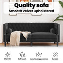 vidaXL Kanapé Fekete 174 x 74,5 x 70,5 cm Bársony