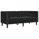 vidaXL Kanapé Fekete 174 x 74,5 x 70,5 cm Bársony