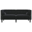vidaXL Kanapé Fekete 174 x 74,5 x 70,5 cm Bársony