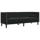 vidaXL Chesterfield kanapé Egyéb Fekete 194 x 74.5 x 70.5 cm Bársony