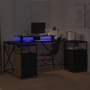 vidaXL Asztal fiókkal Musta tammi 182 x 101 x 87.5 cm Faanyag