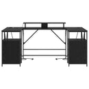 vidaXL Asztal fiókkal Fekete tölgy 182 x 101 x 87,5 cm Faanyag