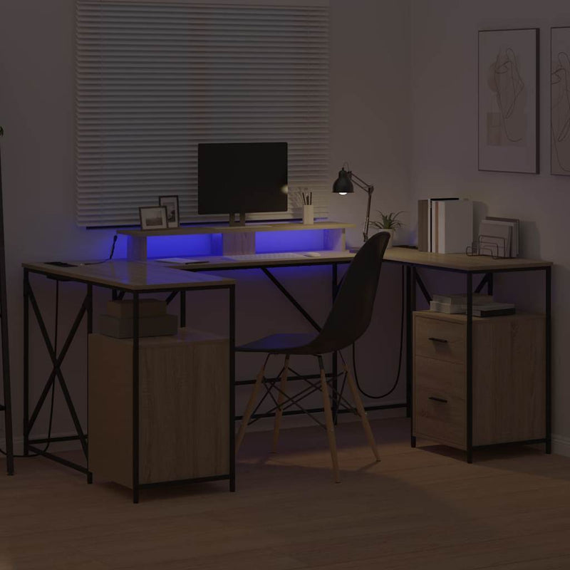 vidaXL Asztal fiókkal sonoma tölgy 182 x 101 x 87.5 cm Faanyag