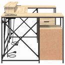 vidaXL Asztal fiókkal Sonoma tölgy 182 x 101 x 87,5 cm Faanyag