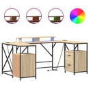 vidaXL Asztal fiókkal sonoma tölgy 182 x 101 x 87.5 cm Faanyag