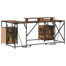 vidaXL Asztal fiókkal Füstölt tölgy 182 x 101 x 87,5 cm Faanyag