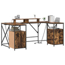 vidaXL Asztal fiókkal Füstölt tölgy 182 x 101 x 87.5 cm Faanyag