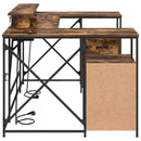 vidaXL Asztal fiókkal Füstölt tölgy 182 x 101 x 87.5 cm Faanyag