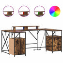 vidaXL Asztal fiókkal Füstölt tölgy 182 x 101 x 87.5 cm Faanyag