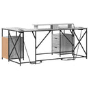 vidaXL Asztal fiókkal Szürke Sonoma 182 x 101 x 87,5 cm Faanyag
