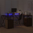 vidaXL Asztal fiókkal barna tölgy 182 x 101 x 87.5 cm Faanyag