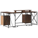 vidaXL Asztal fiókkal Barna Tölgy 182 x 101 x 87,5 cm Faanyag