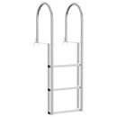 vidaXL 3 lépcsős stéglétra Ezüst 45 x 11,5 x 134 cm Alumínium