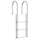vidaXL 3 lépcsős stéglétra Ezüst 45 x 11,5 x 134 cm Alumínium