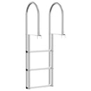 vidaXL 3 lépcsős stéglétra Ezüst 45 x 11,5 x 134 cm Alumínium