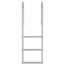 vidaXL 3 lépcsős stéglétra Ezüst 45 x 11,5 x 134 cm Alumínium