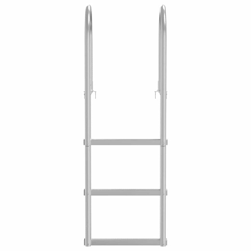 vidaXL 3 lépcsős stéglétra Ezüst 45 x 11,5 x 134 cm Alumínium