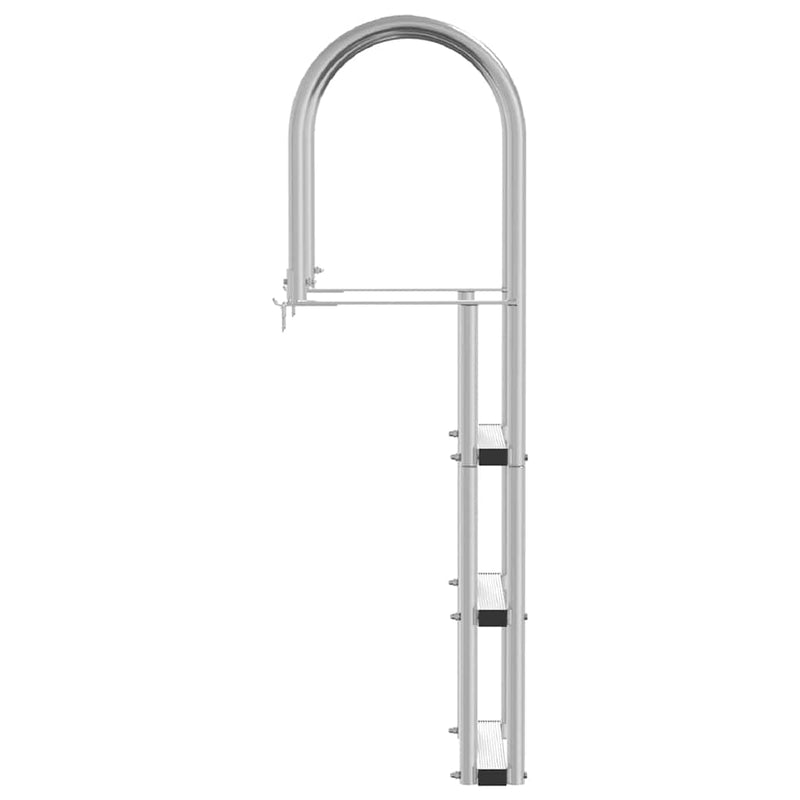vidaXL Dokkoló Létra 4 Lépés Ezüst 45 x 11.5 x 134 cm Alumínium