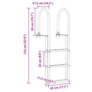 vidaXL 3 lépcsős stéglétra Ezüst 45 x 11,5 x 134 cm Alumínium