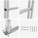 vidaXL 4 lépcsős stég létra Ezüst 45 ×11,5 ×162 cm Alumínium