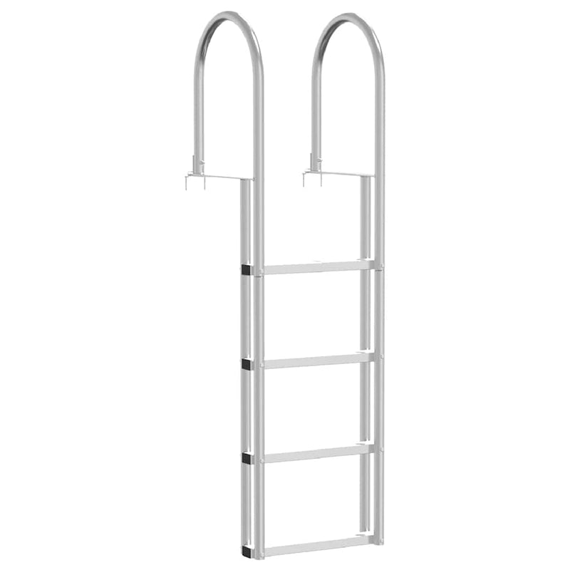 vidaXL Dokkoló Létra 4 Lépés Ezüst 45 x 11.5 x 162 cm Alumínium