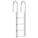 vidaXL 4 lépcsős stég létra Ezüst 45 ×11,5 ×162 cm Alumínium