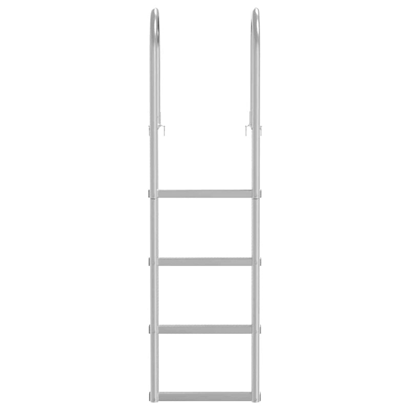vidaXL Dokkoló Létra 4 Lépés Ezüst 45 x 11.5 x 162 cm Alumínium