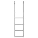 vidaXL 4 lépcsős stég létra Ezüst 45 ×11,5 ×162 cm Alumínium