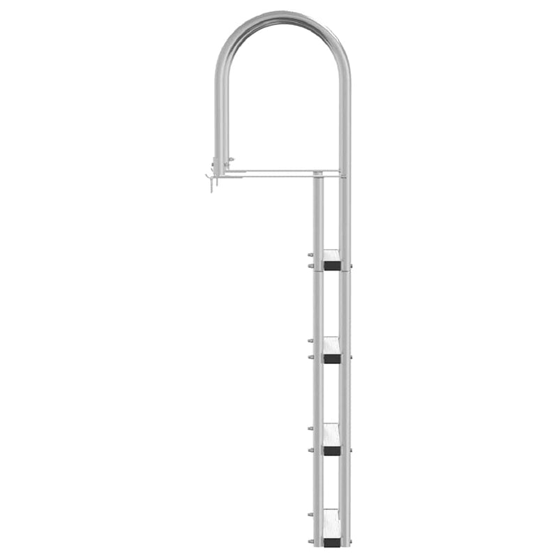 vidaXL Dokkoló Létra 4 Lépés Ezüst 45 x 11.5 x 162 cm Alumínium