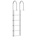 vidaXL 5 lépcsős stég létra Ezüst 45 ×11,5 ×190 cm Alumínium