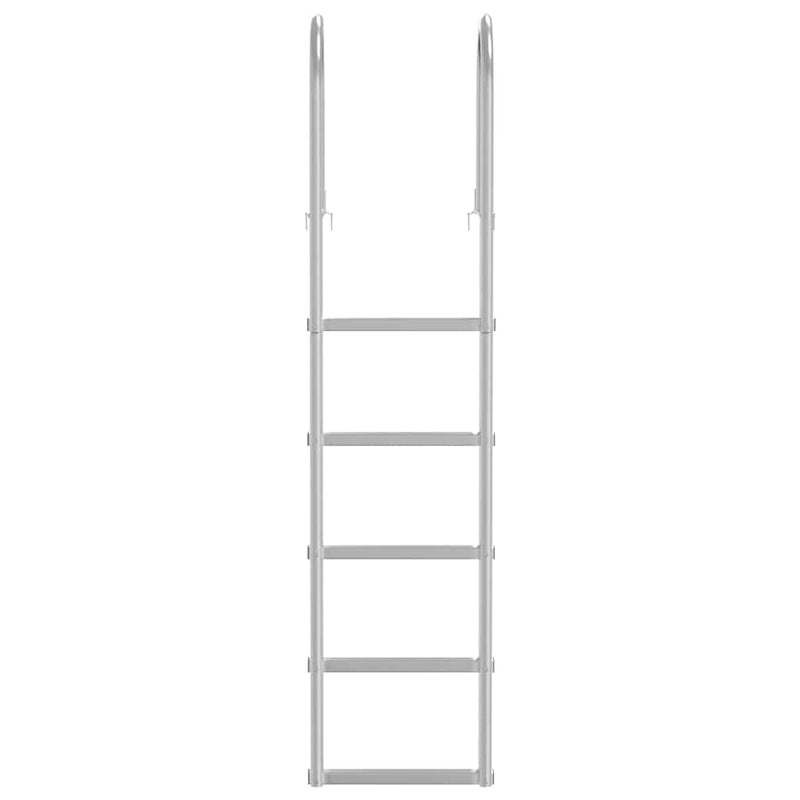 vidaXL Dokkoló Létra 4 Lépés Ezüst 45 x 11.5 x 190 cm Alumínium