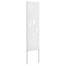 vidaXL Kertvédő vászon Fehér 32 x 140 cm Hidegen hengerelt acél
