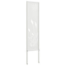 vidaXL Kertvédő vászon Fehér 32 x 140 cm Hidegen hengerelt acél