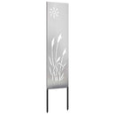 vidaXL Kertvédő vászon Ezüst 32 x 140 cm Rozsdamentes acél
