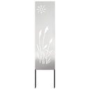 vidaXL Kertvédő vászon Ezüst 32 x 140 cm Rozsdamentes acél