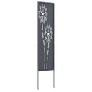vidaXL Kertvédő vászon Antracit 32 x 140 cm Hidegen hengerelt acél