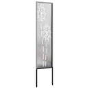 vidaXL Kertvédő vászon Ezüst 32 x 140 cm Rozsdamentes acél
