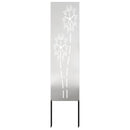 vidaXL Kertvédő vászon Ezüst 32 x 140 cm Rozsdamentes acél