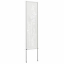 vidaXL Kertvédő vászon Fehér 32 x 140 cm Hidegen hengerelt acél