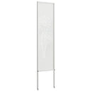 vidaXL Kertvédő vászon Fehér 32 x 140 cm Hidegen hengerelt acél