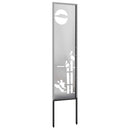vidaXL Kertvédő vászon Ezüst 32 x 140 cm Rozsdamentes acél