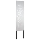 vidaXL Kertvédő vászon Virágos Ezüst 32 x 140 cm Rozsdamentes acél
