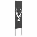 vidaXL Kertvédő vászon Fekete 32 x 140 cm Hidegen hengerelt acél