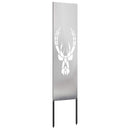 vidaXL Kertvédő vászon Állatnyomat Ezüst 32 x 140 cm Rozsdamentes acél