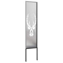 vidaXL Kertvédő vászon Állatnyomat Ezüst 32 x 140 cm Rozsdamentes acél
