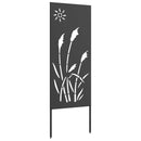 vidaXL Kertvédő vászon Fekete 50 x 140 cm Hidegen hengerelt acél